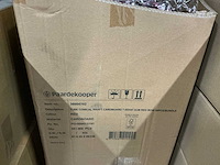 Partij tube conical kraft cardboard 7,5xh47,5cm red bow (800x) - afbeelding 3 van  3