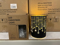 Partij tube lighting d9/h12cm black with falling stars and timer (120x) - afbeelding 1 van  5