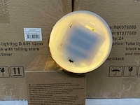 Partij tube lighting d9/h12cm black with falling stars and timer (120x) - afbeelding 2 van  4