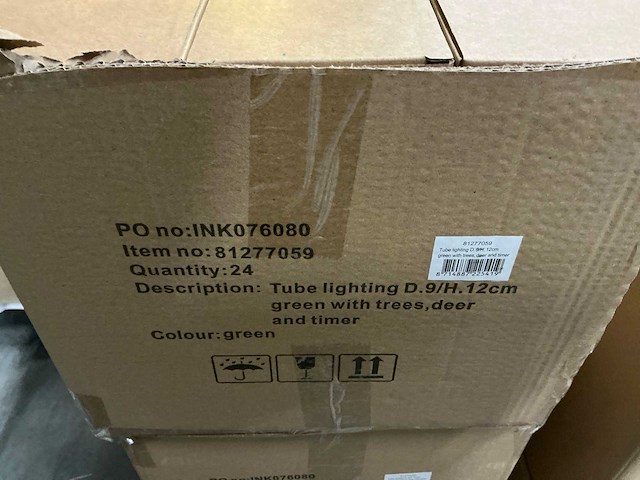 Partij tube lighting d9/h12cm green (72x) - afbeelding 5 van  5