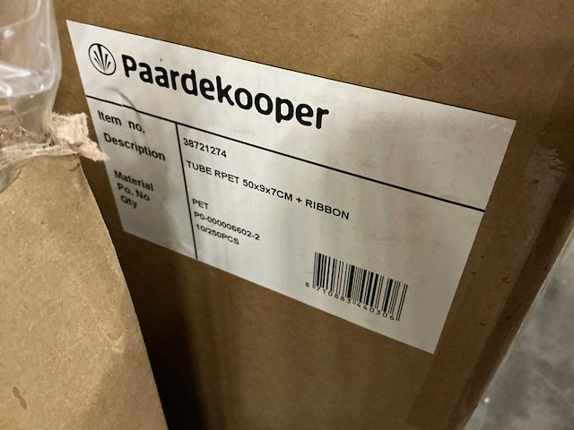 Partij tube rpet 50x9x7cm + ribbon (500x) - afbeelding 2 van  2