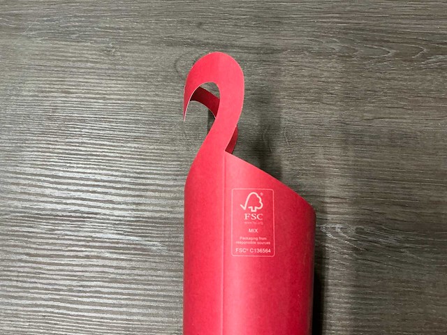 Partij tubes carry love paper 46x6x2cm red (900x) - afbeelding 5 van  7