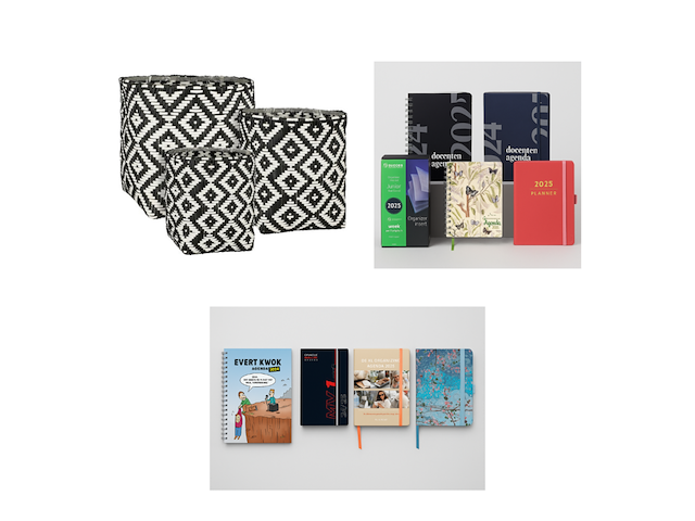 Partij tuinmanden, boeken en agenda's - afbeelding 1 van  8