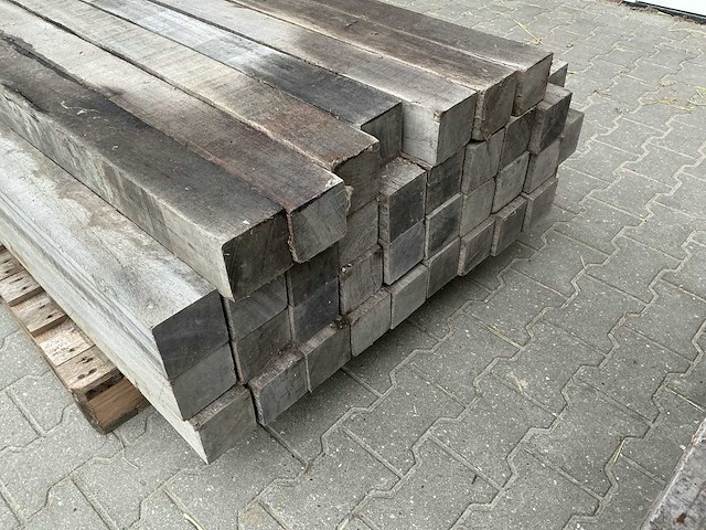 Partij tuinpalen hardhout (109x) - afbeelding 5 van  10