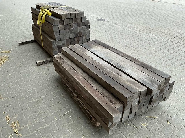 Partij tuinpalen hardhout (109x) - afbeelding 7 van  10