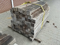 Partij tuinpalen hardhout (109x) - afbeelding 9 van  10