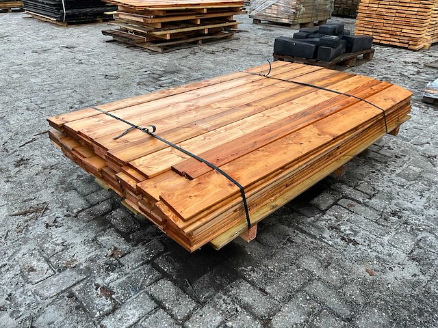 Partij tuinplanken 1.6x14x195 cm (ca. 70x) - afbeelding 2 van  7