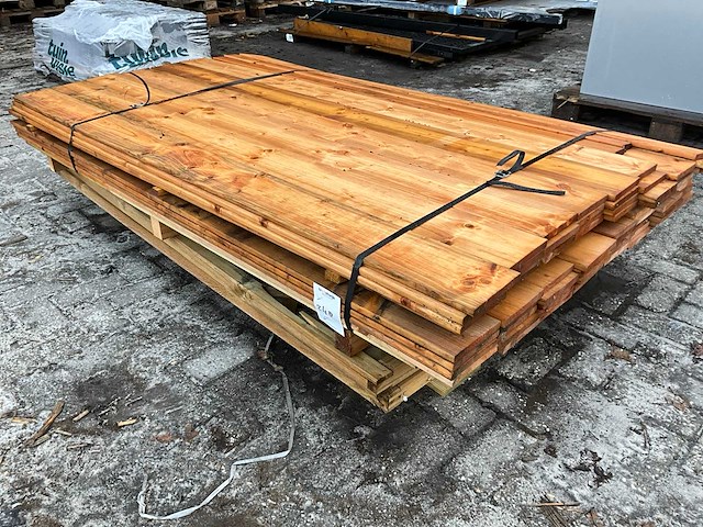 Partij tuinplanken 1.6x14x195 cm (ca. 70x) - afbeelding 3 van  7