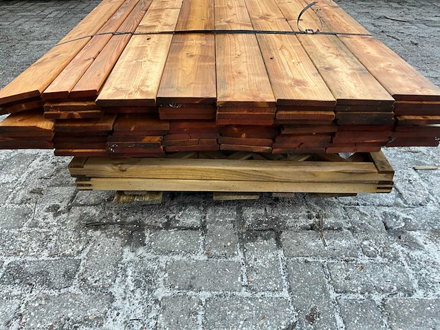 Partij tuinplanken 1.6x14x195 cm (ca. 70x) - afbeelding 6 van  7