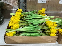 Partij tulpen 47cm wit&geel&oranje 7/bun (77x) - afbeelding 8 van  9