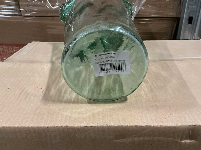 Partij vaas vila d21/h35cm groen transparant (180x) - afbeelding 3 van  5