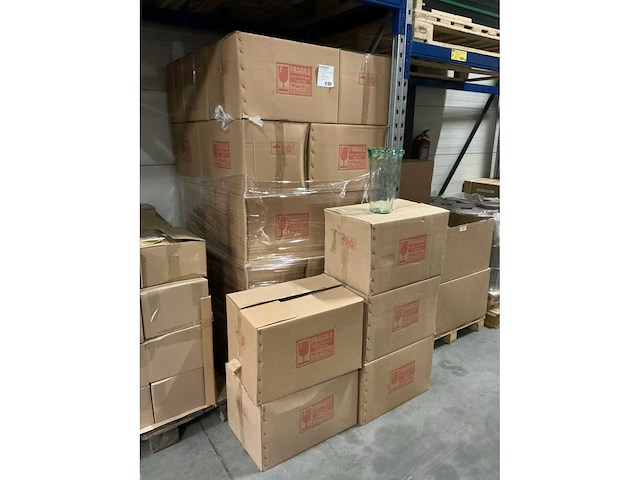 Partij vaas vila d21/h35cm groen transparant (180x) - afbeelding 4 van  5