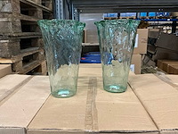 Partij vaas vila d21/h35cm groen transparant (84x) - afbeelding 1 van  5