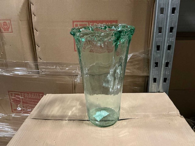 Partij vaas vila d21/h35cm groen transparant (90x) - afbeelding 1 van  5