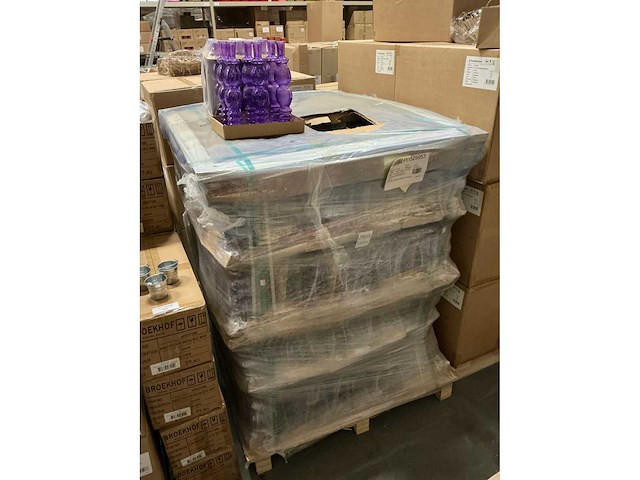 Partij vaas/kandelaar florence paars h28cm (528x) - afbeelding 2 van  5