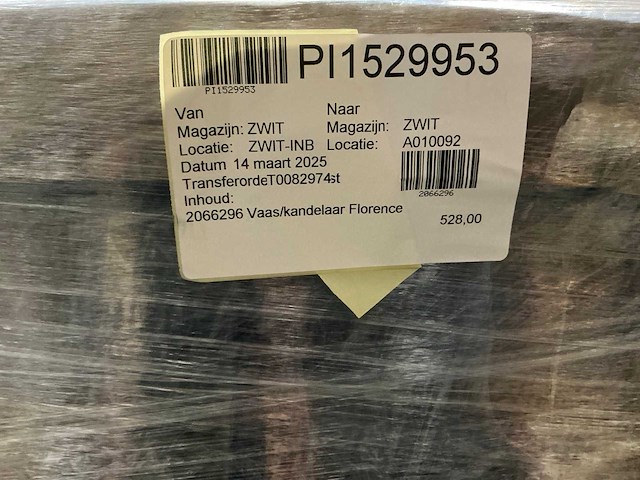 Partij vaas/kandelaar florence paars h28cm (528x) - afbeelding 5 van  5