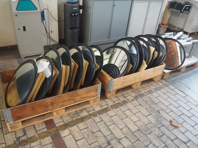 Partij van 15 veiligheid spiegels met beugel en bevestigingsmateriaal - afbeelding 1 van  7