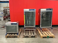 Partij van 3 professionele iseco / sip aube regenereer- en warmhoudovens (1x mp 411 en 2x mp 1011)