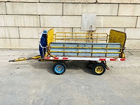 Partij van 5 gustav stiehl kfw airport baggage carts / luchthaven bagagewagens – 1.500 kg - afbeelding 7 van  8