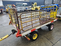 Partij van 5 gustav stiehl kfw airport baggage carts / luchthaven bagagewagens – 1.500 kg - afbeelding 3 van  8