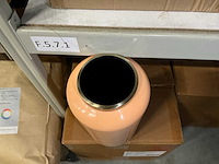 Partij vase allyson metal d15xh30cm pink planter iron (12x) - afbeelding 2 van  3