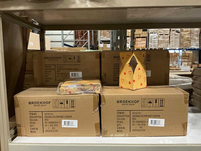 Partij vase basic love story kraft 11,5xh21cm (1200x) - afbeelding 2 van  6