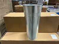 Partij vase galvanized ridge 22/18x48cm (168x) - afbeelding 1 van  4