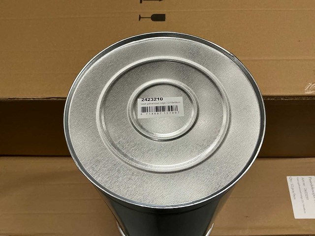 Partij vase galvanized ridge 22/18x48cm (168x) - afbeelding 3 van  4