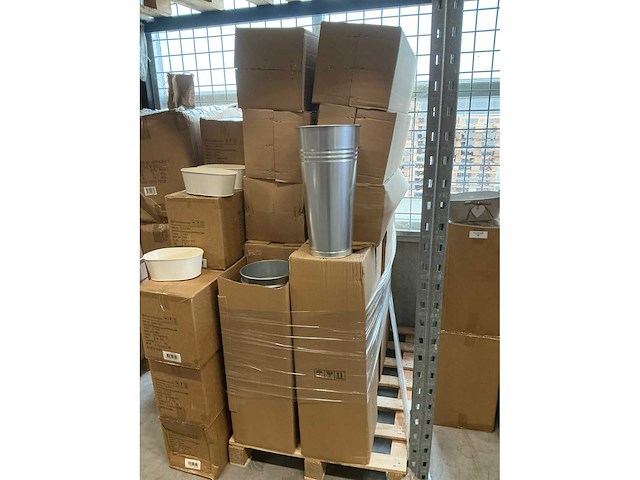 Partij vase galvanized ridge 22/18x48cm (168x) - afbeelding 4 van  4