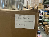 Partij vase galvanized ridge 29/19x28,5cm (144x) - afbeelding 4 van  4