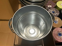 Partij vase galvanized ridge 29/19x28,5cm (261x) - afbeelding 2 van  5