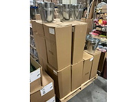 Partij vase galvanized ridge 29/19x28,5cm (261x) - afbeelding 4 van  5