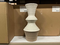 Partij vase jet d19xh39,5cm white ceramic (14x) - afbeelding 1 van  5