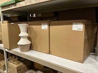 Partij vase jet d19xh39,5cm white ceramic (14x) - afbeelding 4 van  5