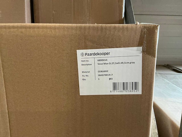 Partij vase mae d27,5xh49,5cm ceramic (20x) - afbeelding 2 van  2