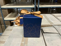 Partij vasebox kraft 12x12xh16cm blue/copper bedrukt (2500x) - afbeelding 1 van  4