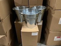 Partij vases galvanized ridge 29/19x28,5cm (132x) - afbeelding 1 van  5