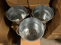 Partij vases galvanized ridge 29/19x28,5cm (132x) - afbeelding 3 van  5