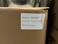 Partij vases galvanized ridge 29/19x28,5cm (132x) - afbeelding 5 van  5