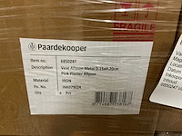 Partij vazen allyson metaal pink planter d.15xh.20cm (144x) - afbeelding 5 van  5