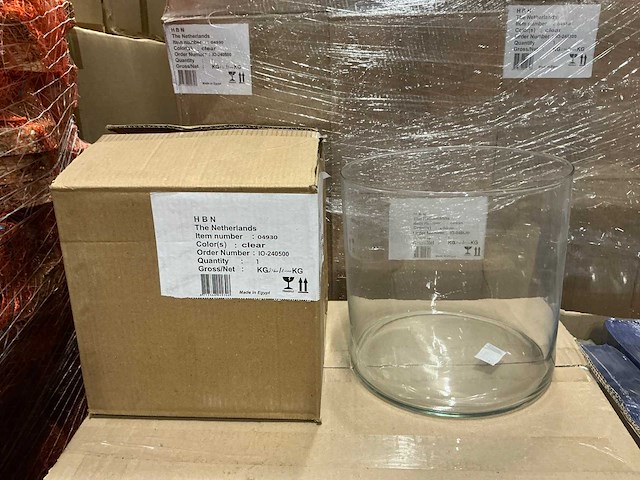 Partij vazen clear h25xd25cm (98x) - afbeelding 1 van  4