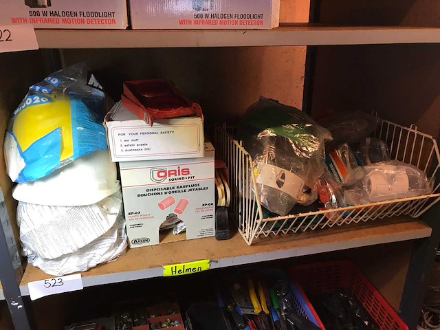 Partij veiligheidshelmen- en brillen - afbeelding 1 van  3