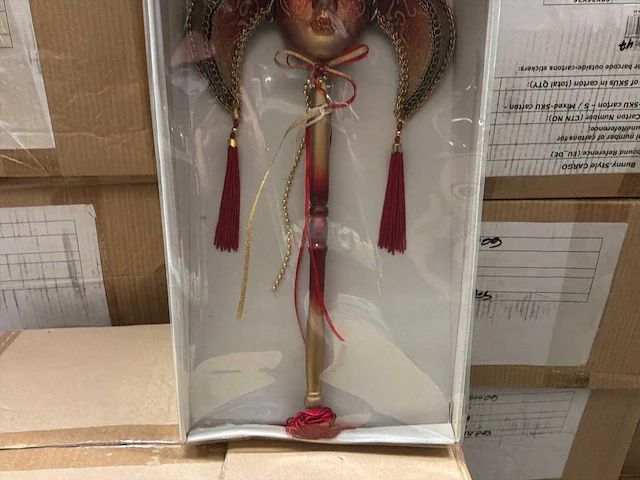 Partij veniticaans scepter maskers (24x) - afbeelding 2 van  3