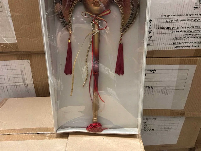 Partij veniticaans scepter maskers (24x) - afbeelding 3 van  3