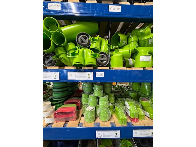 Partij verbindingsstukken en onderdelen luchtkanalen, air excellent, groen - afbeelding 3 van  14