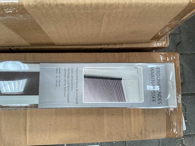 Partij verduistering - plissé gordijn - 100x140 cm - grijs (54x) - afbeelding 2 van  4