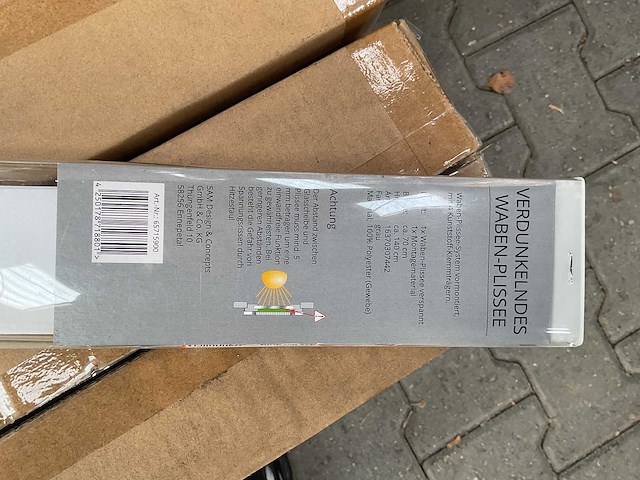 Partij verduistering - plissé gordijn - 70x140 cm - grijs (54x) - afbeelding 4 van  4