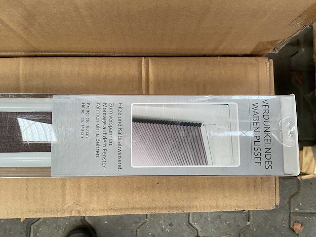 Partij verduistering - plissé gordijn - 80x140 cm - grijs (54x) - afbeelding 3 van  4