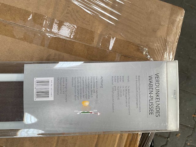 Partij verduistering - plissé gordijn - 90x220 cm - grijs (90x) - afbeelding 3 van  4