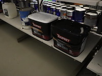 Partij verf bestaande uit o.a. keim soldalan sol-silicaat buitenmuurverf me, soldalan-verdunning, sigma mortar 2k ep base + hardner, toupret murex & sikkens wapex 529 multicolour vlokken - afbeelding 4 van  20